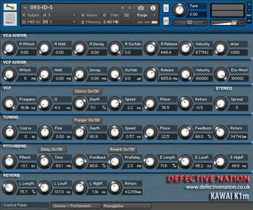 Kawai K1m Kontakt Interface