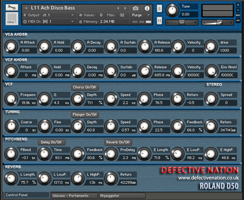 Roland D50 Kontakt interface